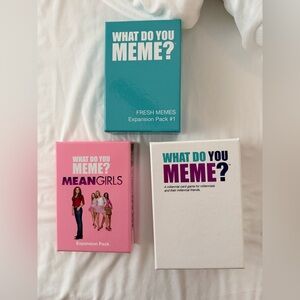 What Do You Meme? Card Game Bundle - Pink, Teal, and White